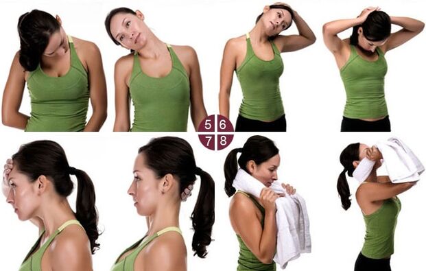 вежби за вратот со остеохондроза пример 2