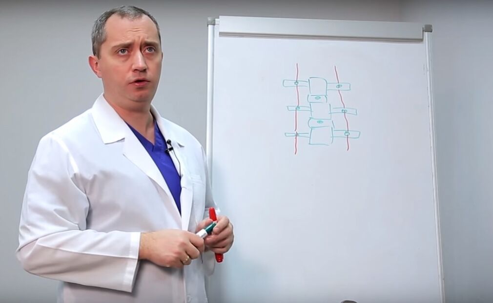 Лекарот ја покажува структурата на 'рбетот